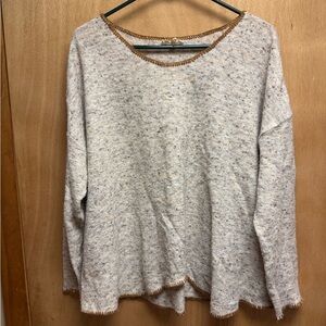 HEM & THREAD tan speckled sweater size L